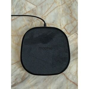 Mophie Wireless Charging Pad Black Fabric Qi Enabled Charger with Power Adapter